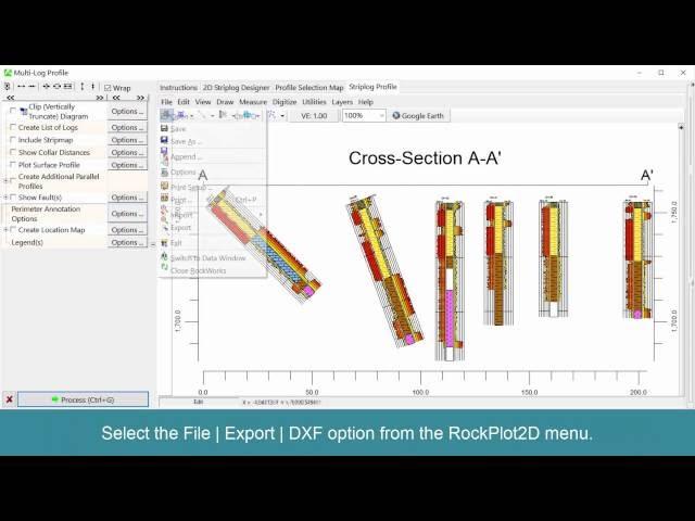 (RTE 2.5) Exporting Cross-Sections to DXF