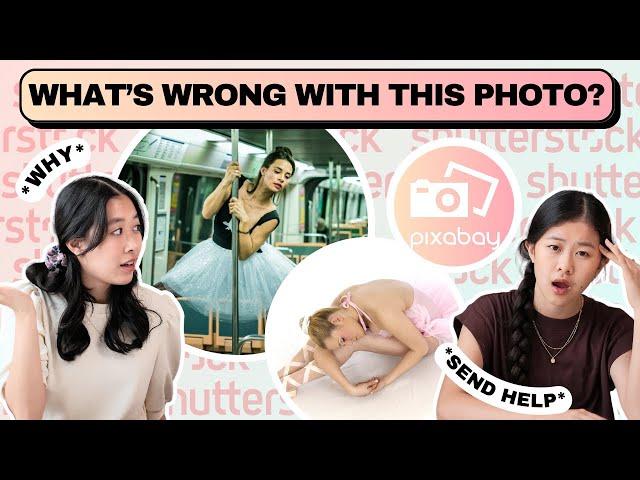 Dancers React to BALLET STOCK PHOTOS  | Accurate or qUeSTiOnAbLe? ‍ | Ballet Reign