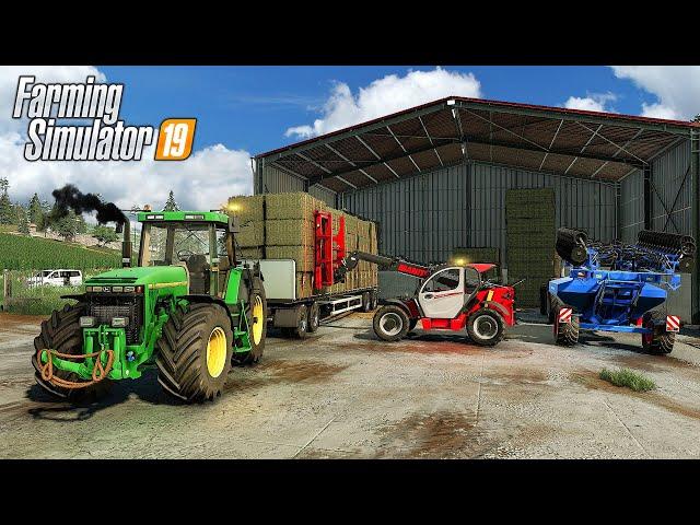 Farming Simulator 19 | Ultra Realistic | Buying New Farm, Storing hay bales & Seeding barley