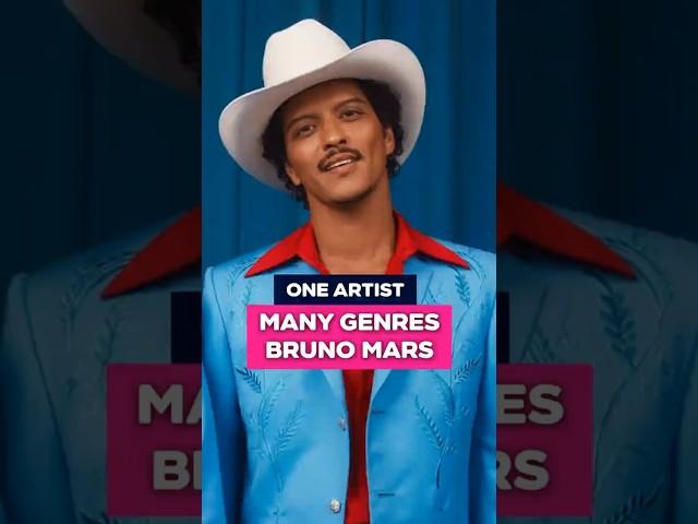 ONE ARTIST, MANY GENRES – BRUNO MARS  Which Genre Did I Forget? #brunomars #music #genres