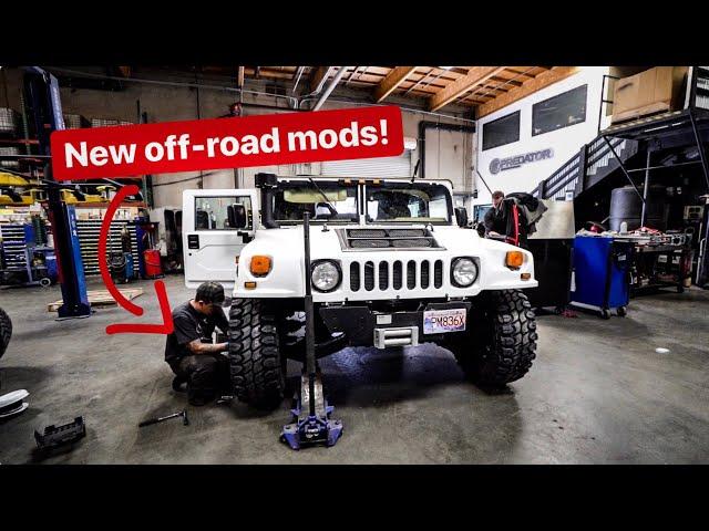 NEW OFF-ROAD MODS FOR MY HUMMER H1 & FIRST DRIVE!! *BEAST MODE*