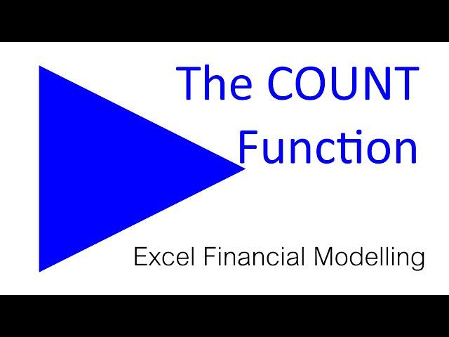 Excel: COUNT Function