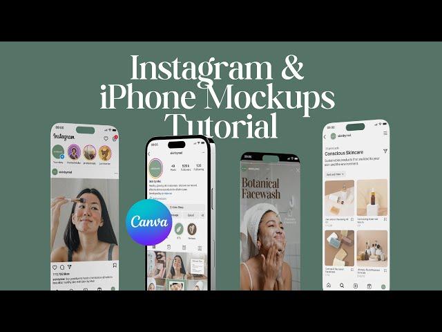 How to Create Instagram & iPhone Mockups in Canva | Design Tutorial