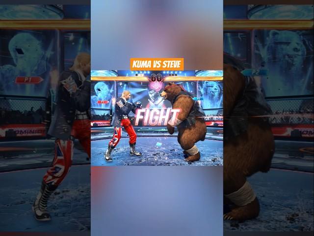 kuma vs Steve tekken 8#shorts#youtubeshorts#trending#gaming#tekken8