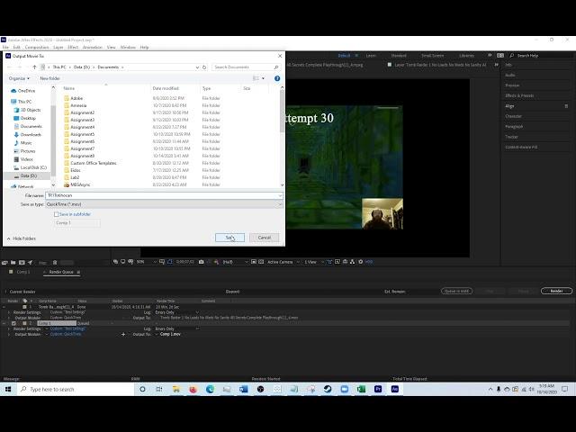 How to Render and Export from Adobe After Effects