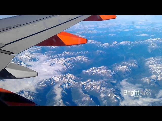 Amazing view of the Alps from the air HD!