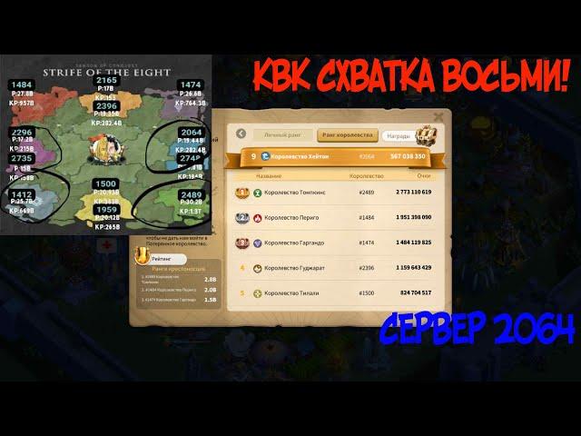 КВК СХВАТКА ВОСЬМИ| Rise of kingdoms | СЕРВЕР 2064