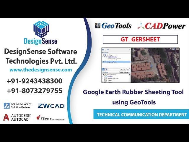 Geographic, Google Earth Rubber Sheeting Tool using GeoTools | GT_GERSHEET | Rakesh Rao | Geo Tools