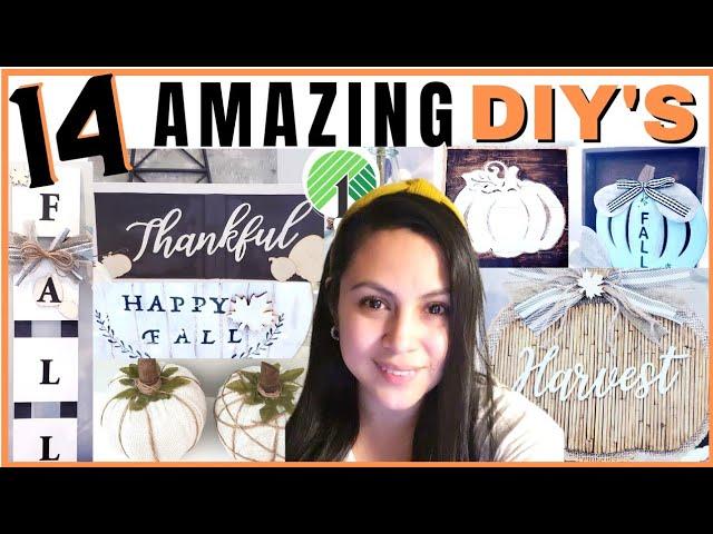 14 FALL DIYS | FALL DOLLAR TREE DIY DECOR | DIY FALL DECOR | FARMHOUSE DECOR DIY | EASY FALL DIYS