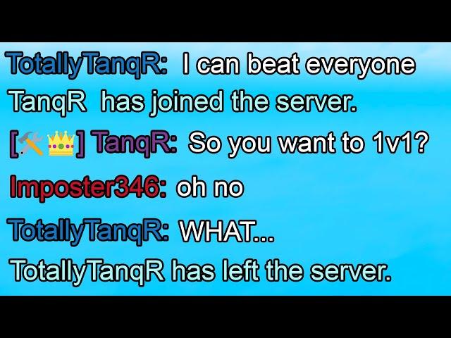 I met someone pretending to be me.. so I 1v1'd him.. (Roblox Arsenal)