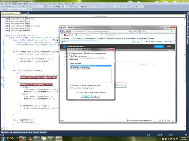 VS2010 cant debug silverlight