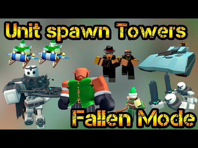 Unit spawn Towers Necromancer, Military Base, Elf Camp, Golden Crook Boss Tower Defense Simulator