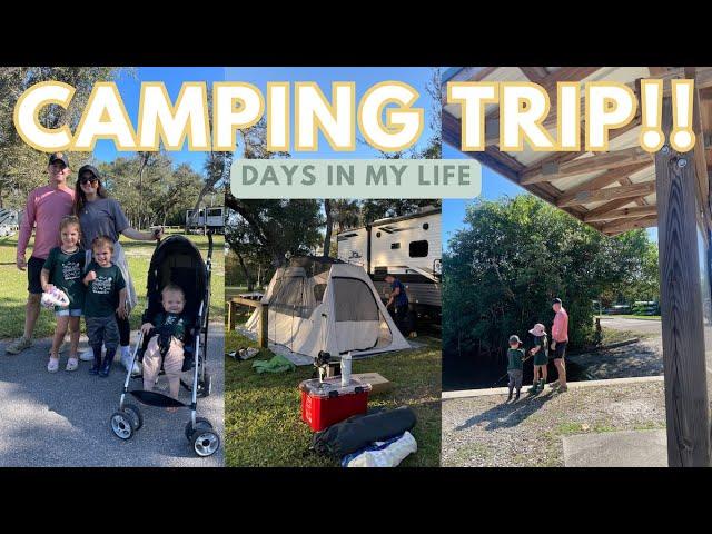 CAMPING WITH KIDS | our first family camping trip vlog!! how do you think we did???