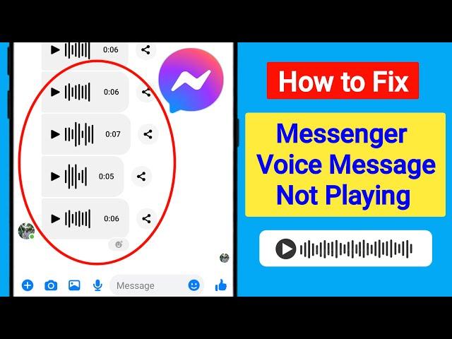 How to Fix Messenger Voice Message Not Playing Problem 2024 | Voice Message Not Loading On Messenger