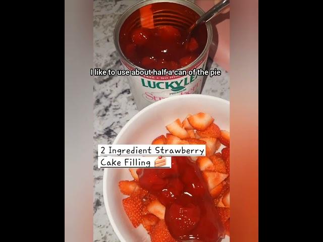 2 ingredient #strawberry #cake filling #recipe #youtubeshorts