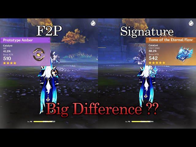 Neuvillete Weapon Signature and F2P How Big is the Difference ??