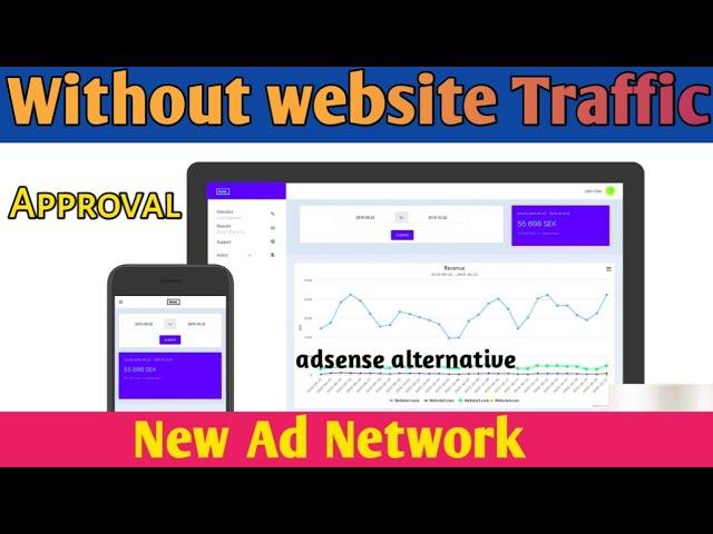 Adsense Alternative ad network, 0 traffic website approval, highest CPM, CPC ad network