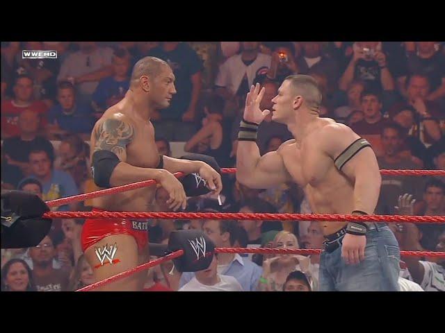 Batista and John Cena Vs Cody Rhodes and Ted Dibiase Jr  Raw 08-11-2008