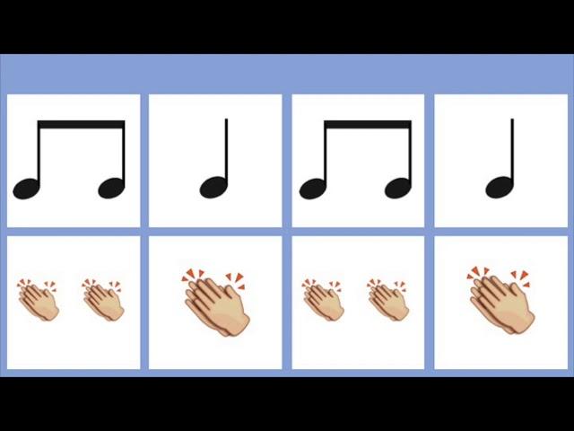 Rhythm Practice with Quarter Notes and Eighth Notes - 80 bpm