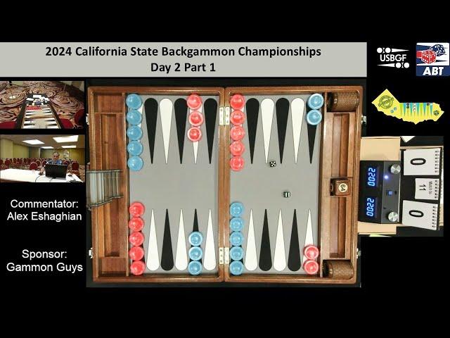 2024 California State Backgammon CHAMPIONSHIPS LIVE Stream [Day 2 Part 1]!