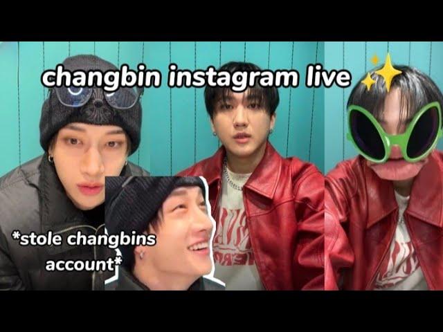 changbin first instagram live! ( ft bangchan )