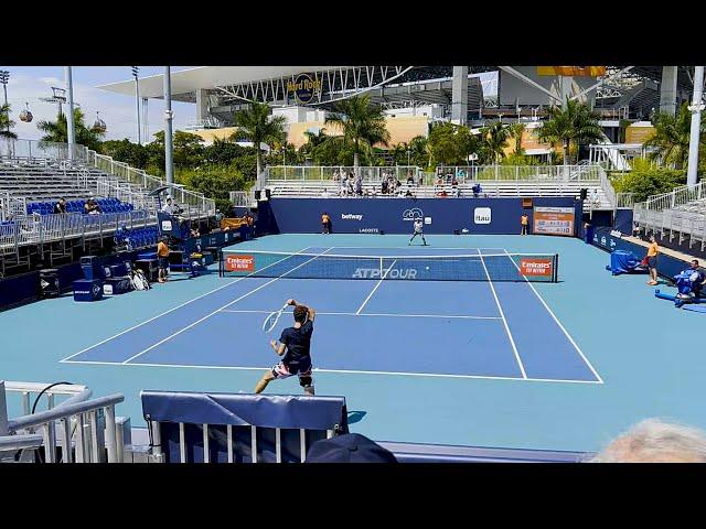 Yosuke Watanuki vs Alexander Blockx Miami Court Level View Highlights R1 Qualies