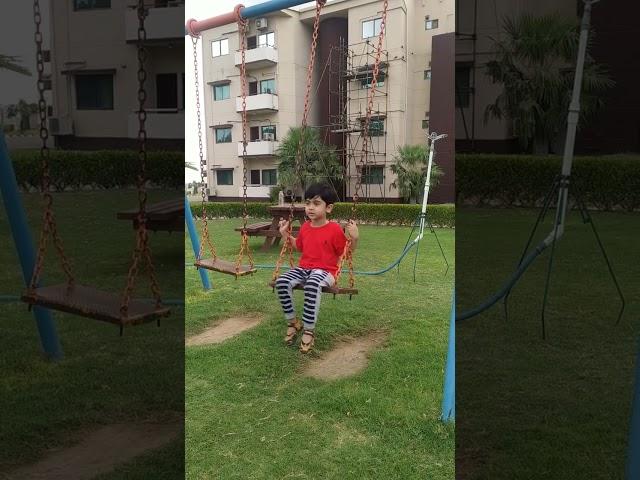 Swinging | Playing | First time without mama | #karachi #ffbl #swing