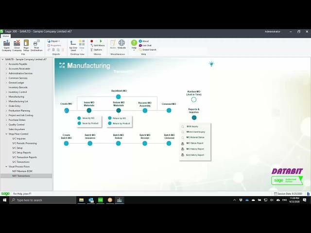 Manufacturing Order demo