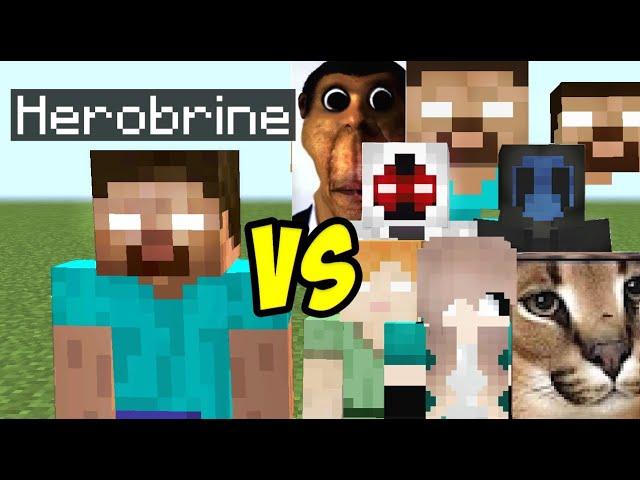 Herobrine vs All bosses in minecraft part 9