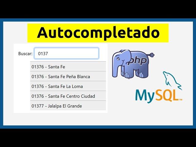 Autocompletado con PHP, MySQL y Javascript