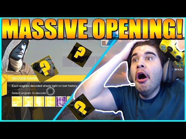 Destiny - OMG I GOT IT GUYS!!! | MASSIVE ENGRAM OPENING! (RISE OF IRON)