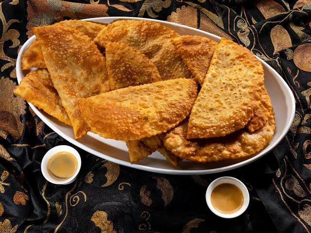 Chebureki are juicy, real, Crimean, Uzbek! The most delicious!