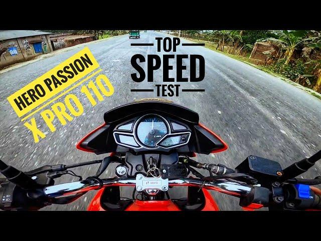 Hero Passion X pro 110 Top Speed Cheak 