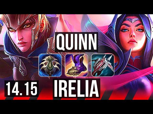 QUINN vs IRELIA (TOP) | Rank 1 Quinn, 66% winrate, 10/2/8 | VN Challenger | 14.15