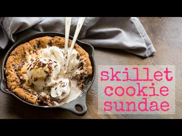 Chocolate Chip Skillet Cookie Sundae for Two!