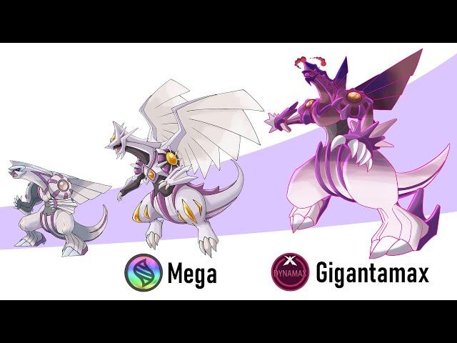 The Creation Trio Pokémon Mega X/Y & Gigantamax Evolve : Dialga Palkia Giratina