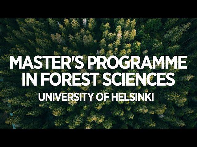 Master's Programme in Forest Sciences | University of Helsinki