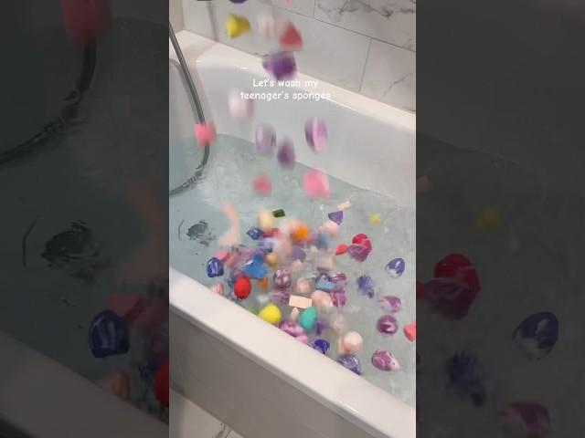 Sponge bath party #shorts #makeup #teen