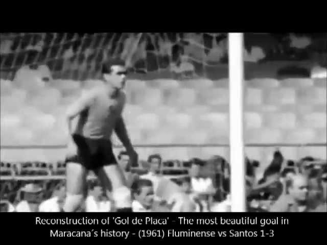 Pelé 'GOL DE PLACA' - The best goal in the history of Maracana (1961) - El mejor gol en Maracanã