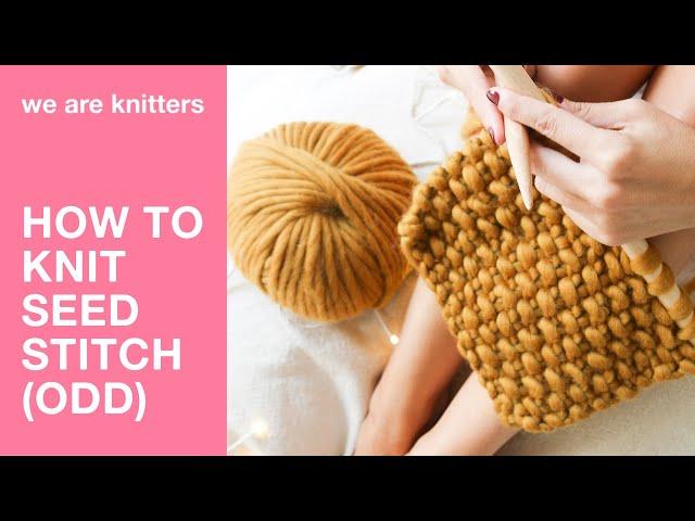 Learn to knit: How to knit the seed stitch with an odd number of stitches | WAK