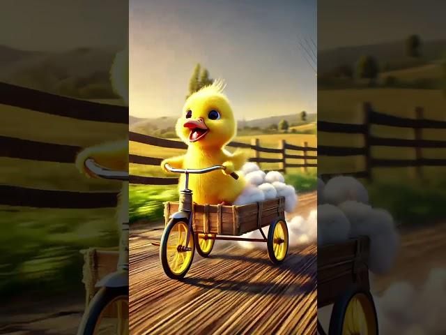 The Little Yellow Duck Bought A Lot Of Cotton#cartoon #duckstory #funny