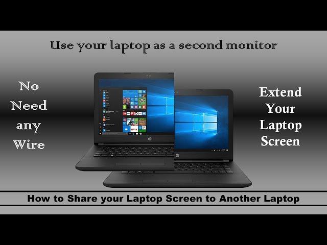 How to Share your Laptop Screen to Another Laptop | Screen Share between 2 laptops | Wireless screen