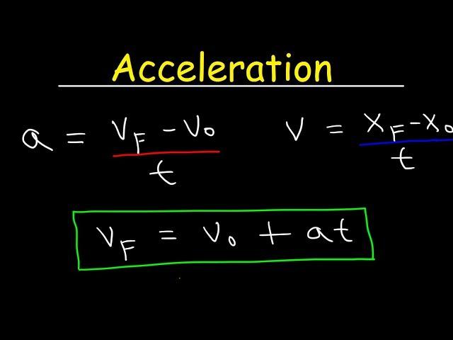 Physics - Acceleration & Velocity - One Dimensional Motion