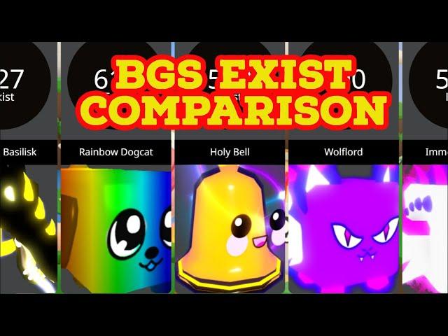 BUBBLEGUM SIMULATOR ALL SECRET EXIST COMPARISON | ROBLOX BUBBLEGUM SIMULATOR (BGS)