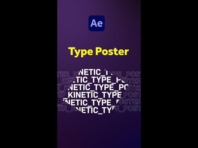 Animating a kinetic type poster in After Effects | Tutorial