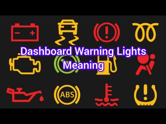 Dashboard Warning Lights,  What means #dashboard