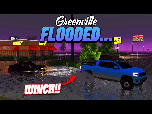 GREENVILLE FLOODED... (I GOT STUCK) || ROBLOX - Greenville