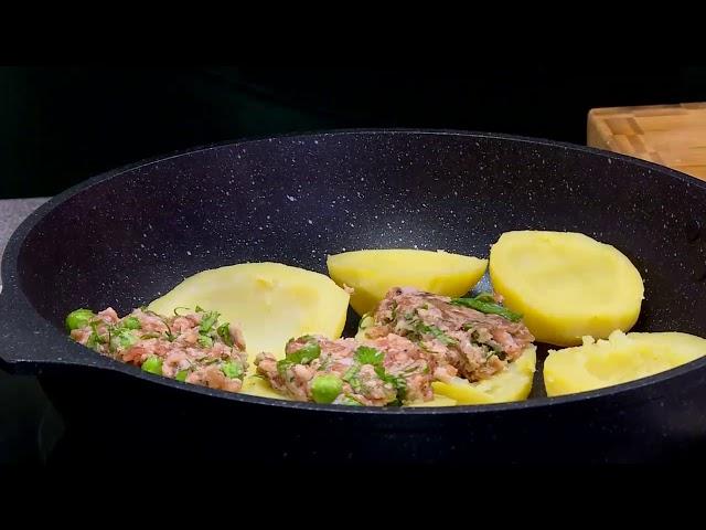 Фаршированная картошка, фаршланган бәрәңге, stuffed potatoes, Rezida Khusainova