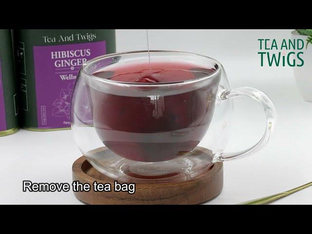 Hibiscus Ginger Tea | Herbal Tea |Non Caffeine Tea |Hibiscus Tea | Wellness Collection Tea And Twigs