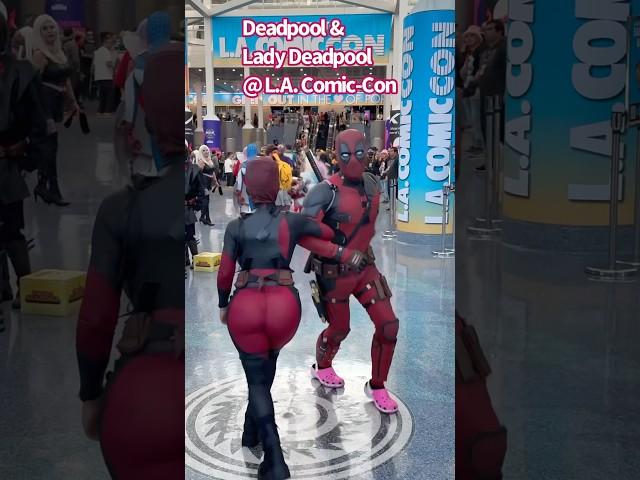 Deadpool and Lady Deadpool at L.A. Comic-Con 2024